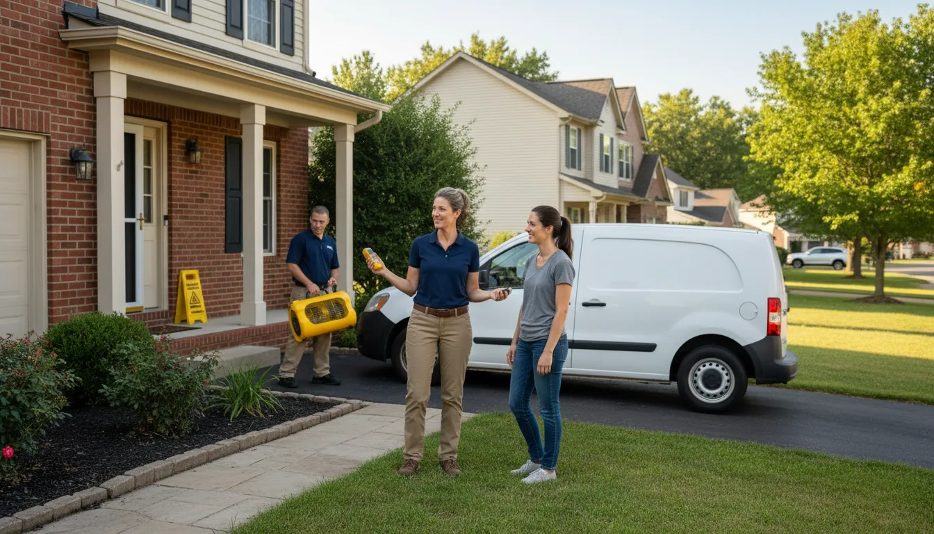 Water restoration image for Dehumidification And Cleanup Services in Morristown, OH